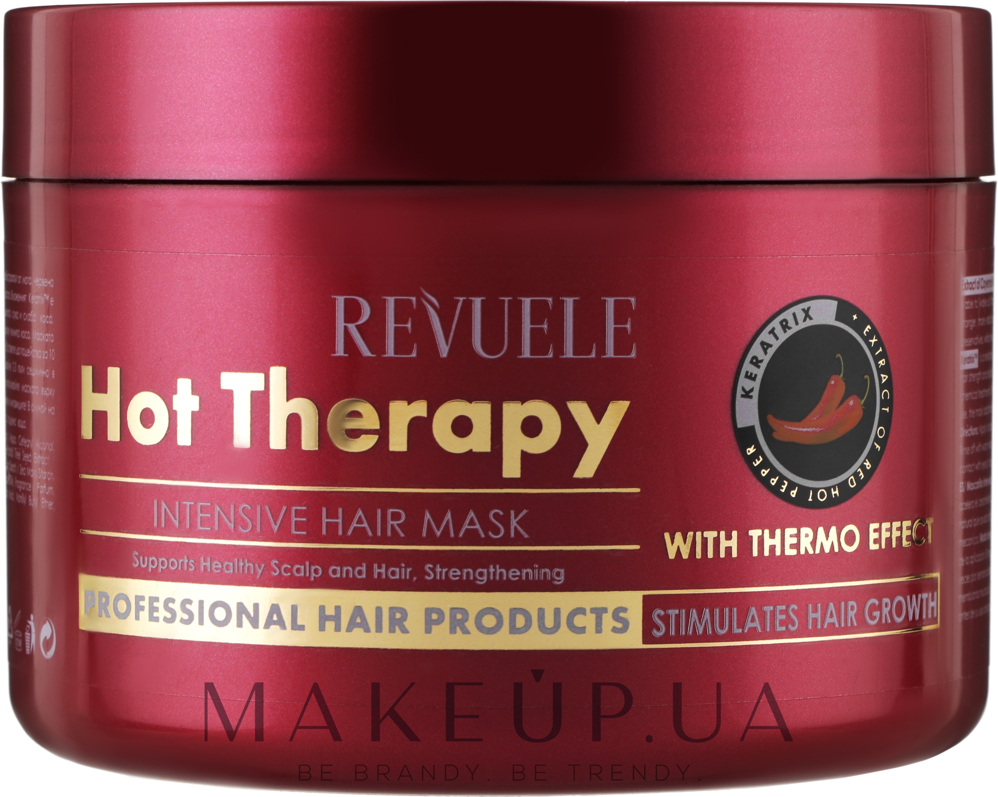 Маска для волос с термо эффектом - Revuele Intensive Hot Therapy Hair Mask With Thermo Effect — фото 500ml