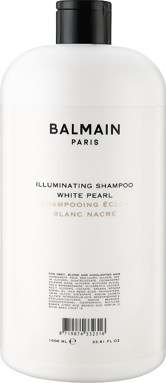 Серебряный шампунь с оттенком белой жемчужины - Balmain Paris Hair Couture Illuminating Shampoo White Pearl