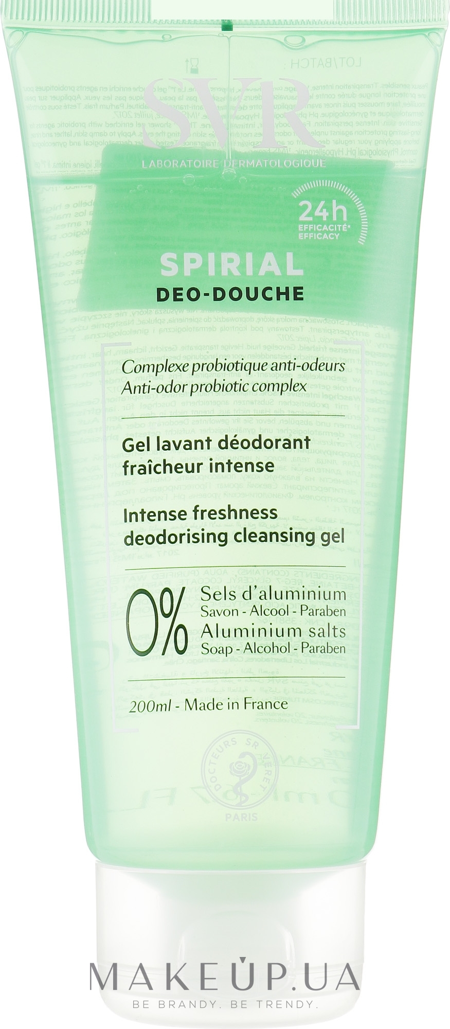 Гель-дезодорант для душу, обличчя й волосся - SVR Spirial Deo-Douche Deodorizing Cleansing Gel — фото 200ml