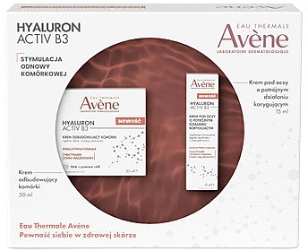 Набор - Avene Hyaluron Activ B3 (day/cr/50ml + eye/cr/15ml) — фото N1