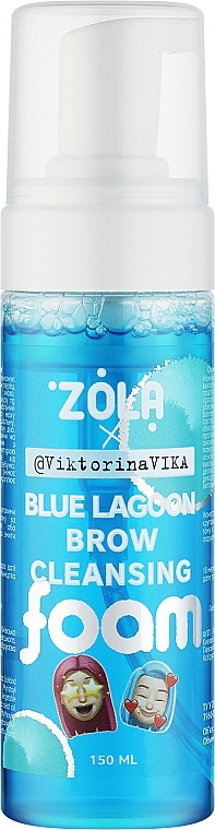 Пена для бровей очищающая - Zola Viktorina Vika Blue Lagoon Brow Cleansing — фото N1