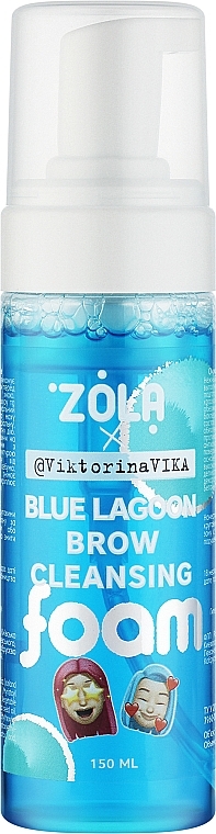 Піна для брів очищувальна - Zola Viktorina Vika Blue Lagoon Brow Cleansing — фото N1