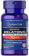 Диетическая добавка "Мелатонин. Вишневый вкус", 10 мг - Puritan's Pride Quick Dissolve Melatonin  — фото N1