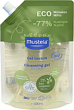 Духи, Парфюмерия, косметика Гель для мытья тела и волос, без запаха - Mustela Bio Organic Cleansing Gel (дой-пак)