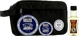 Духи, Парфюмерия, косметика УЦЕНКА Набор - Reuzel Blue Holiday Travel Bag Set (h/pomade/113g + h/pomade/35g + shm/100ml + bag) *