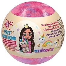 Парфумерія, косметика Бомбочка для ванни - Chlapu Chlap Fizzy Unicorn Bath Bomb Strawberry Shake