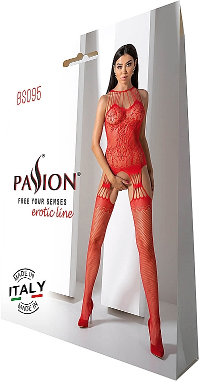 Эротическое боди BS095, red - Passion Bodystocking — фото N1