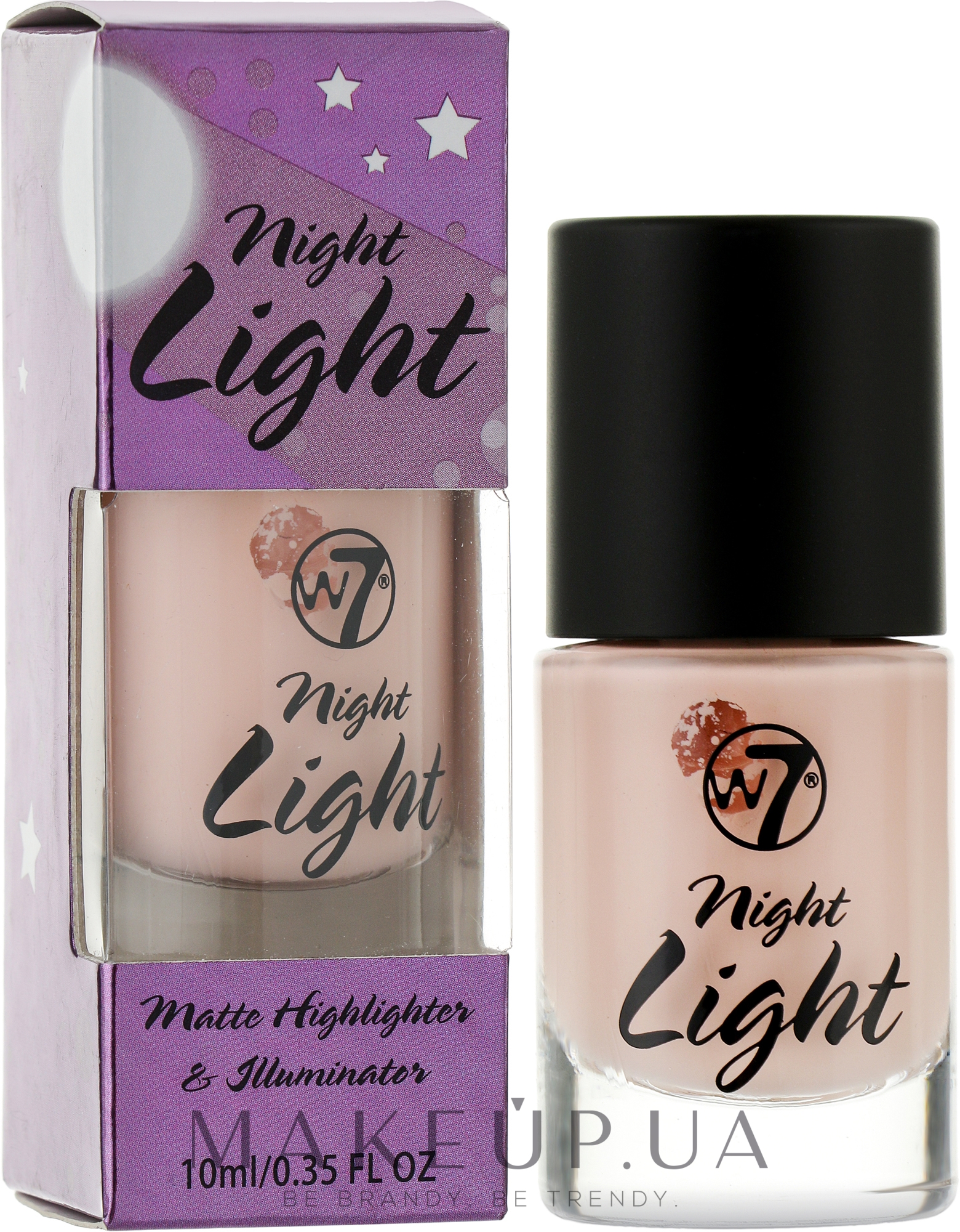 Хайлайтер-иллюминатор для лица матовый - W7 Night Light Matte Highlighter and Illuminator — фото 10ml