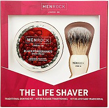 Духи, Парфюмерия, косметика Набор - Men Rock The Life Shaver Black Pomegranate Kit (brush/1pcs + sh/cr/100ml)