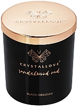 Соевая свеча с черным обсидианом и сандаловым удом - Crystallove Black Obsidian Soy Candle Sandalwood Oud — фото N6