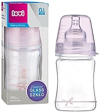 Бутылочка стеклянная "Diamond Glass Baby Shower", 150 мл, 0+ мес., розовая - Lovi — фото N1