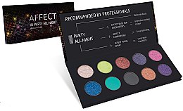 Палетка прессованных теней для век - Affect Cosmetics Party All Night Eyeshadow Palette — фото N2