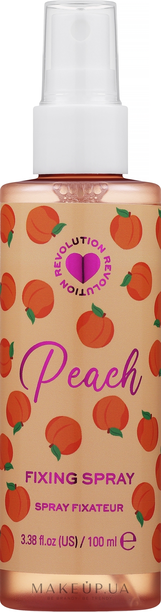 Спрей фиксирующий макияж - I Heart Revolution Fixing Spray Peaches & Cream — фото 100ml