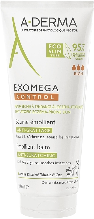 Смягчающий бальзам для тела - A-Derma Exomega Control Emollient Balm Anti-Scratching