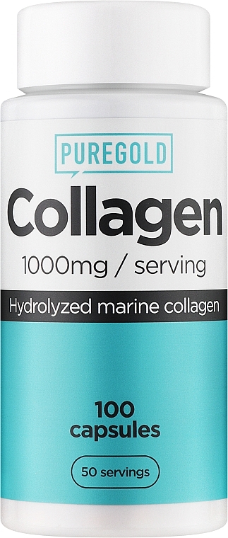 Морський колаген, капсули - PureGold Marine Hydrolyzed Collagen — фото N1
