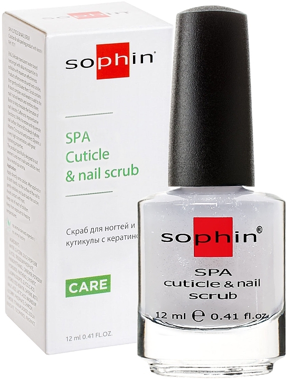 Скраб для кутикулы и ногтей с кератином - Sophin SPA Cuticle & Nail Scrub — фото N1