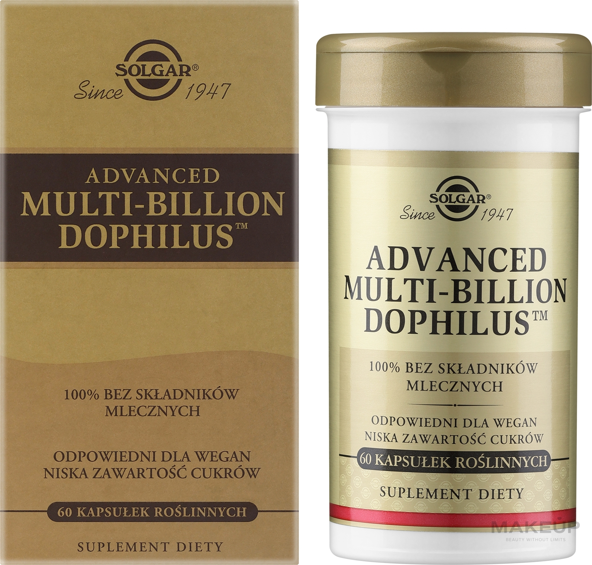 Комплексні пробіотики "Мульти-біліон дофілус" - Solgar Advanced Multi-Billion Dophilus Food Supplement — фото 60шт