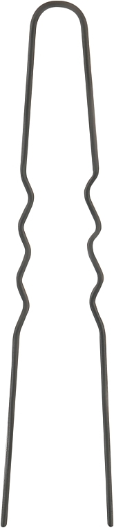 Шпильки для волос волнистые без наконечника 50мм, черные - Tico Professional — фото N2