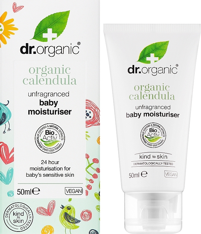 Увлажняющий детский крем с органической календулой - Dr.Organic Organic Calendula Baby Moisturiser — фото N2