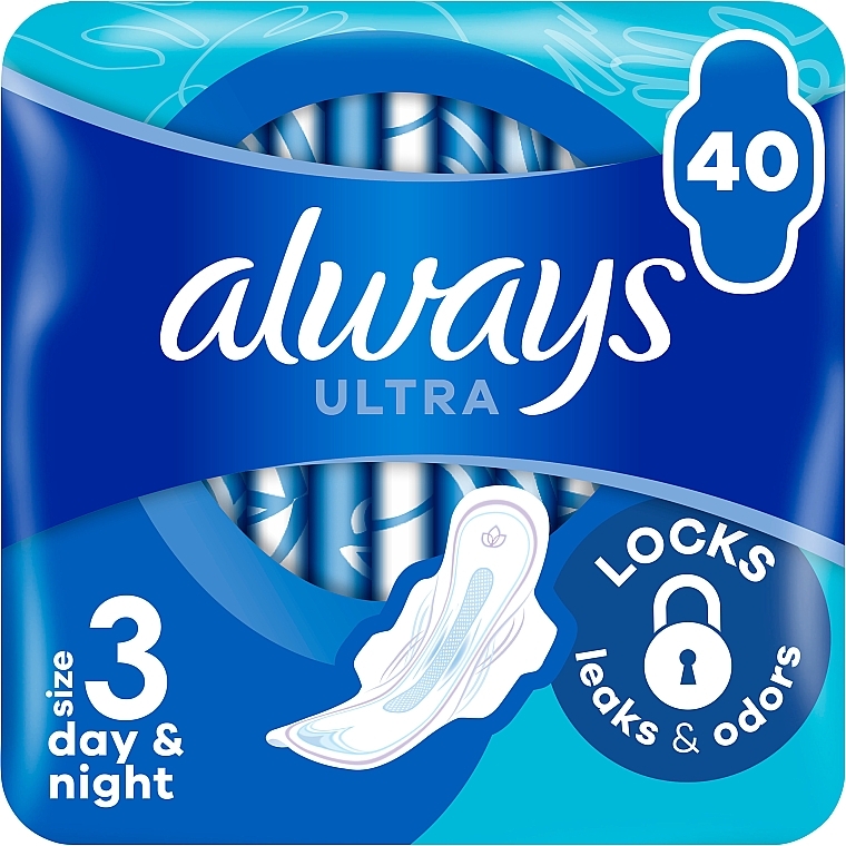 Гигиенические прокладки, размер 3, 40 шт. - Always Ultra Day & Night — фото N1