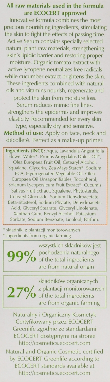 Сироватка з екстрактом огірка, томата - Ava Laboratorium Eco Garden Certified Organic Serum Tomato & Cucumber — фото N3