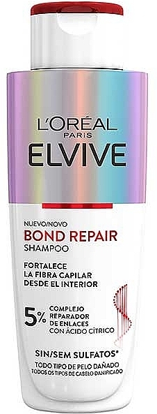 Восстанавливающий шампунь для поврежденных волос - L'Oreal Paris Elvive Bond Repair Shampoo — фото N1