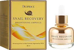 Парфумерія, косметика Сироватка для обличчя, освітлювальна - Deoproce Snail Recovery Brightening Ampoule