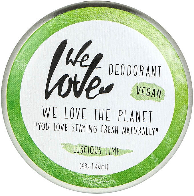 Натуральний кремовий дезодорант - We Love The Planet Deodorant Luscious Lime