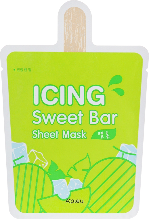 Тканевая маска с экстрактом дыни - A'pieu Icing Sweet Bar Sheet Mask Melon — фото N1