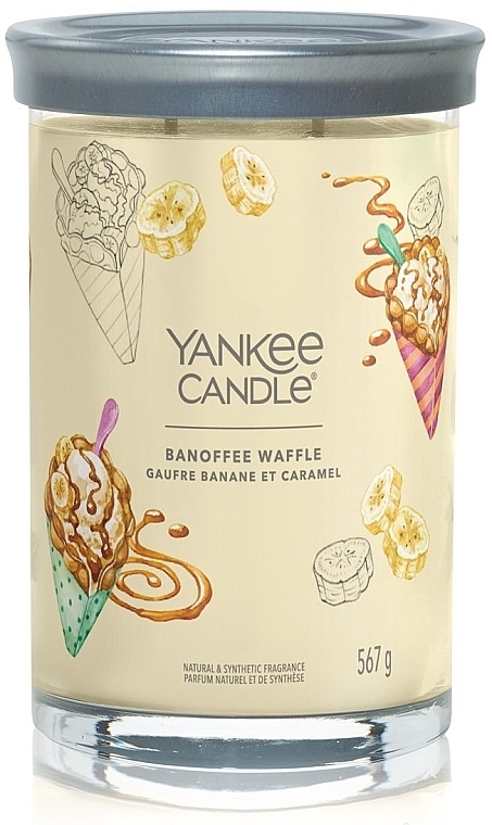 Ароматична свічка в склянці "Banoffee Waffle", 2 ґноти - Yankee Candle Singnature — фото N1