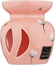 Духи, Парфюмерия, косметика Аромалампа "Тыква", розовая с одуванчиками - Flora Secret