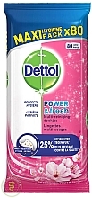 Духи, Парфюмерия, косметика Салфетки гигиенические, 80шт - Dettol Cherry Blossom Wipes