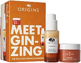 Духи, Парфюмерия, косметика Набор - Origins Ginzing Set (serum/30ml + gel/cr/30ml)