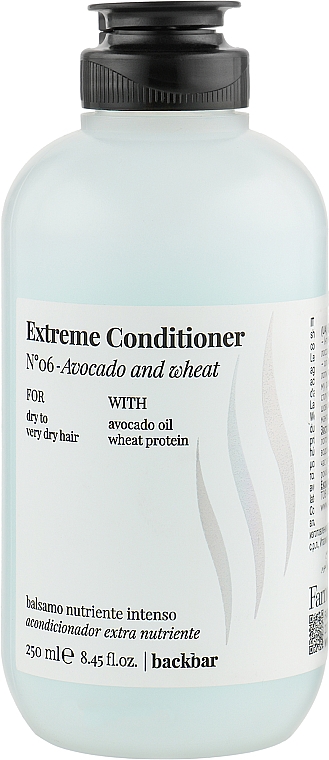 Кондиционер для сухих волос - Farmavita Back Bar No6 Extreme Conditioner Avocado and Wheat