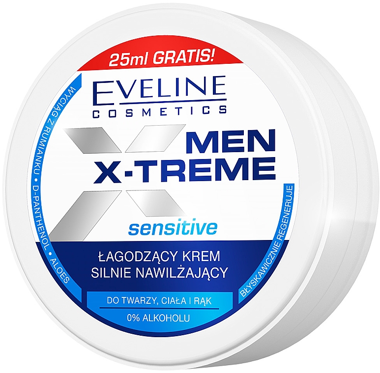 Успокаивающий ультраувлажняющий для лица, рук и тела - Eveline Cosmetics Men X-Treme Sensitive Cream