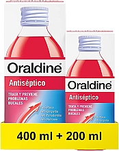 Набір - Oraldine Antiseptico (mouthwash/400ml + mouthwash/200ml) — фото N1