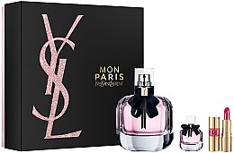 Парфумерія, косметика Yves Saint Laurent Mon Paris - Набір (edp/90ml + edp/7.5ml + lipstick/ 1.5g)