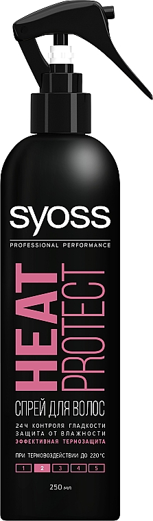 Термозащитный спрей для укладки волос - Syoss Heat Protect Spray for Hair Styling