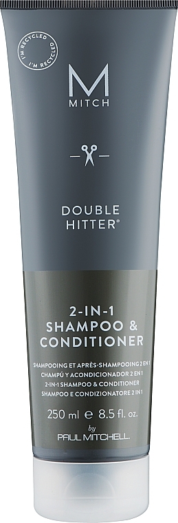 Шампунь та кондиціонер 2 в 1 - Paul Mitchell Mitch Double Hitter 2 in 1 Shampoo & Conditioner 