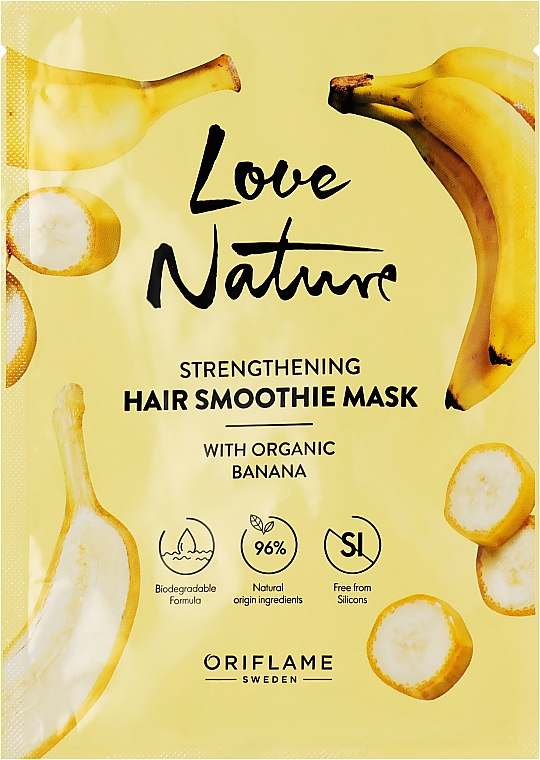 Зміцнювальна маска для волосся з бананом - Oriflame Love Nature Strengthening Hair Smoothie Mask — фото N1