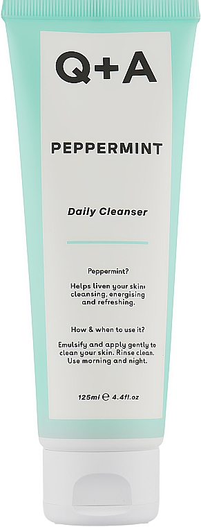 Очищающее средство для лица с мятой - Q+A Peppermint Daily Cleanser