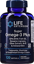 Парфумерія, косметика Харчова добавка "Омега-3 супер +" - Life Extension Super Omega-3 Plus