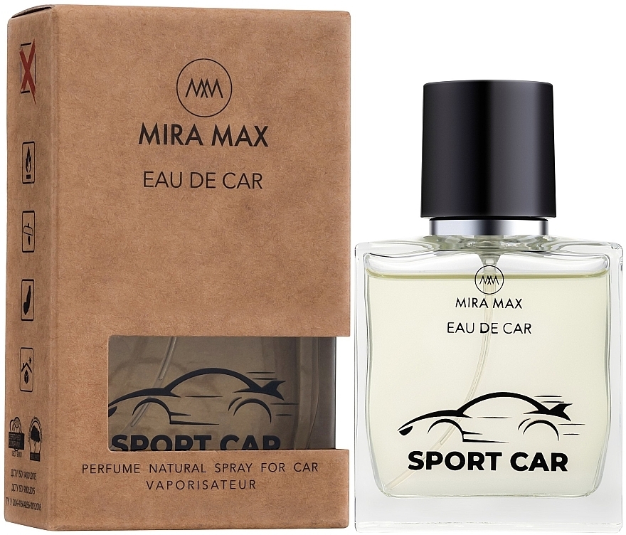 Ароматизатор для авто - Mira Max Eau De Car Sport Car Perfume Natural Spray For Car Vaporisateur — фото N2