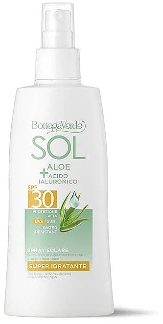 Сонцезахисний спрей для тіла - Bottega Verde Sol Aloe + Hyaluronic Acid Sun Spray SPF30 — фото N1