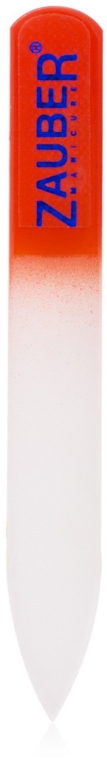 Пилка для ногтей стеклянная, длина 90мм, оранжевая - Zauber — фото N1