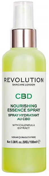 Спрей для обличчя з екстрактом календули - Revolution Skincare CBD Nourishing Essence Spray — фото N1