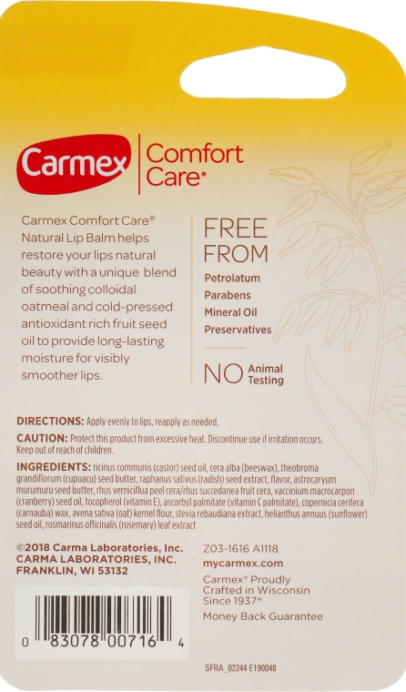 Стік для губ "Ягідний мікс" - Carmex Comfort Care Lip Balm Mixed Berry — фото N2