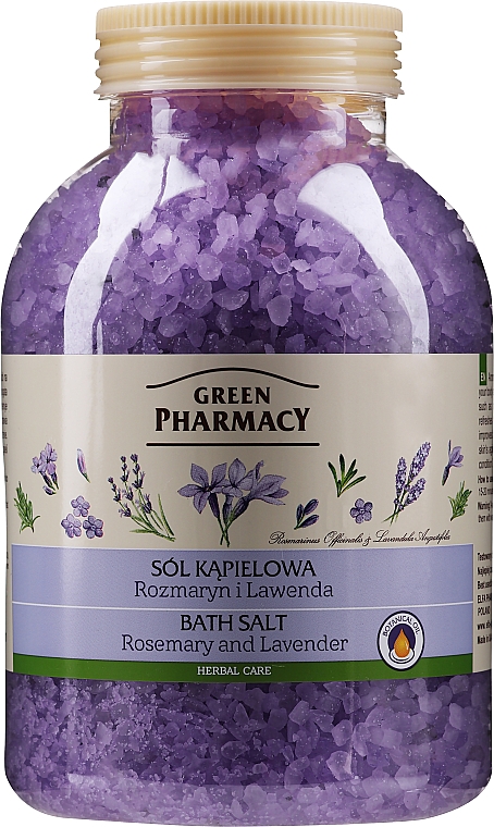 Соль для ванны "Розмарин и Лаванда" - Зеленая Аптека — фото N1