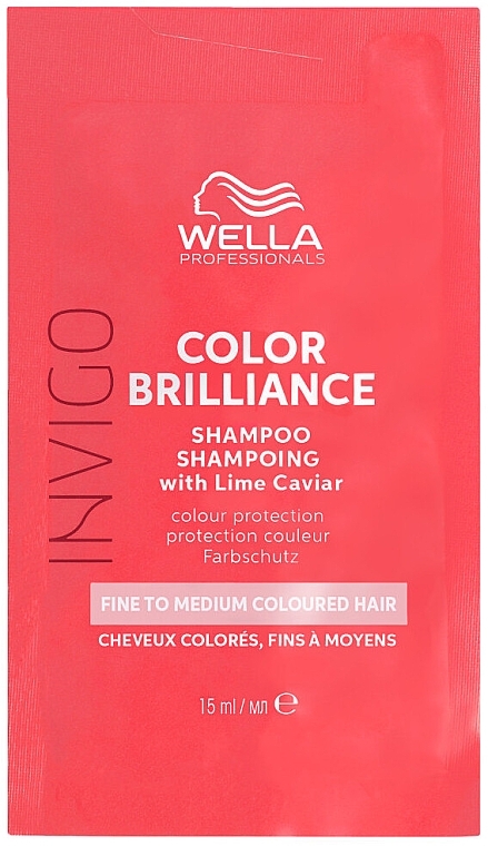 Шампунь для фарбованого волосся - Wella Professionals Invigo Color Brilliance Color Shampoo (саше) — фото N1