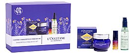 Духи, Парфюмерия, косметика Набор - L'Occitane Immortelle Precious (oil-in-serum/5ml + f/cr/50ml + water/30ml